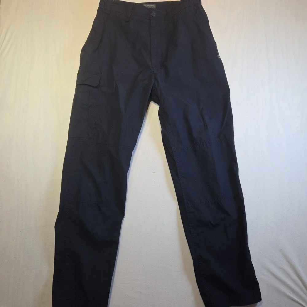 Craghoppers Cargo Hiking Pants Men's 34L Navy Blue Outdoor Travel Utility Pants